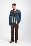 Blue - Distressed Assemblage Denim Jacket