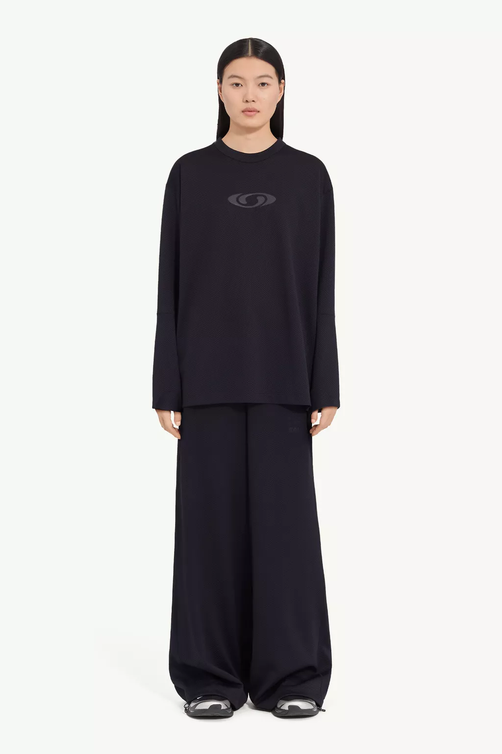 Black MM6 x Salomon long-sleeve top | MM6 Official