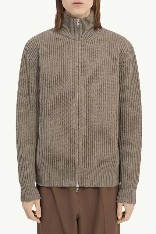 Ribbed knit jacket - Jackets