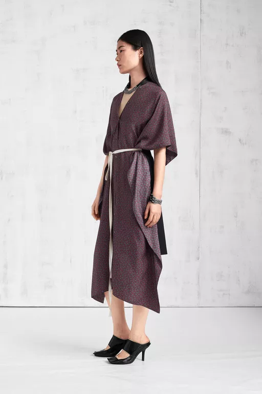Paisley Print Shirt Dress - Midi Dress