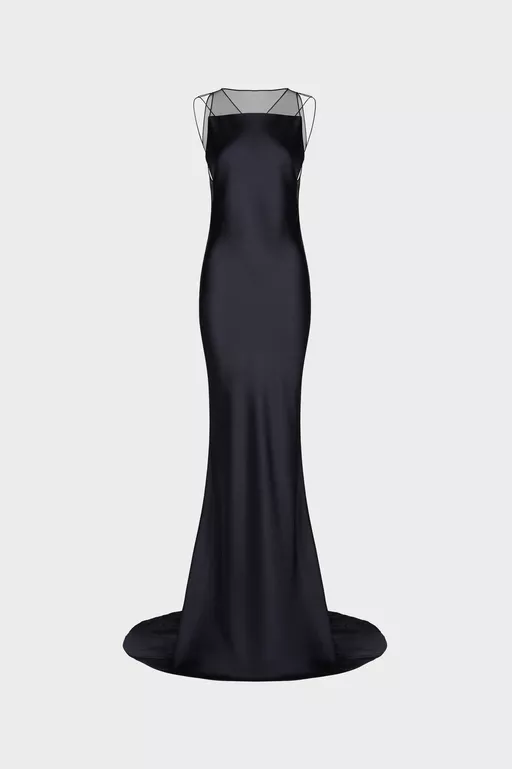 Hammered Satin Gown - Dresses - Image 1