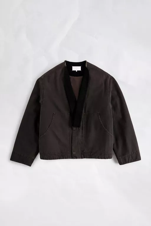 V-Neck Cotton Jacket - Jackets