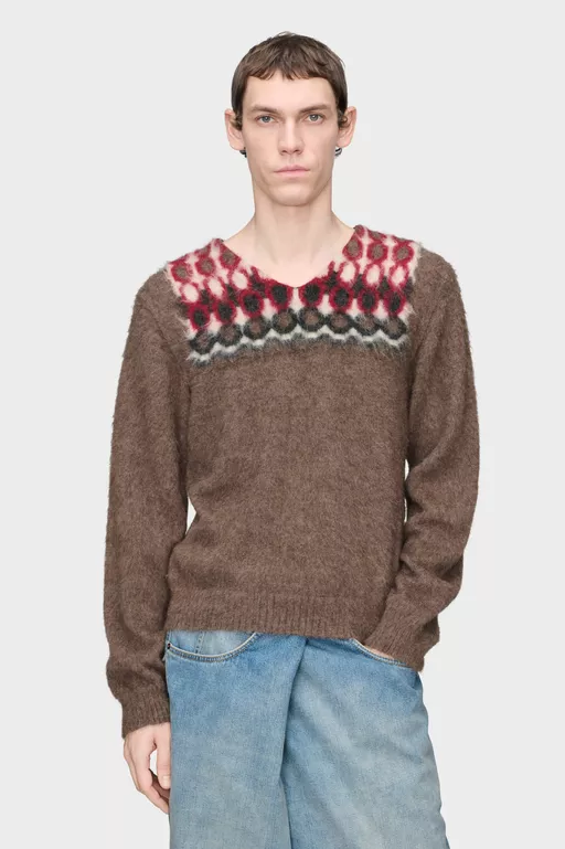 Alpaca Wool V-Neck Sweater - V-neck
