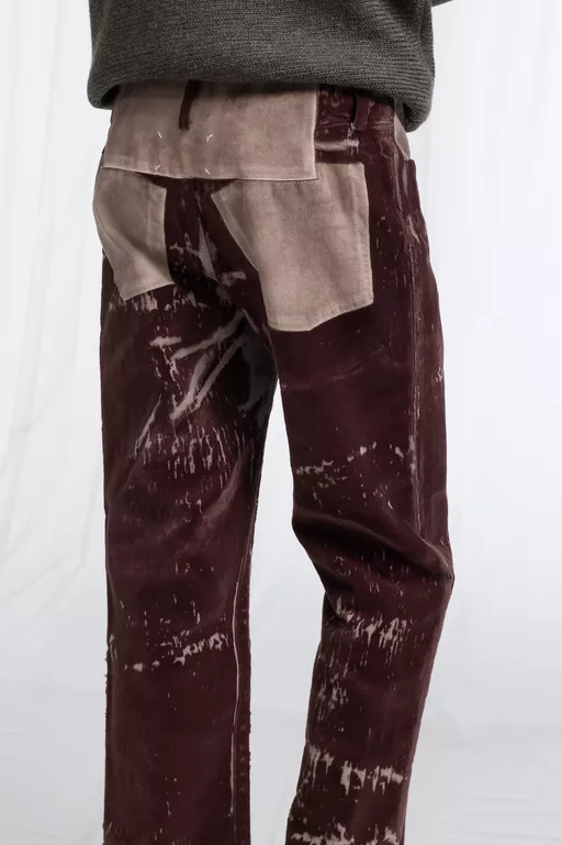 Flocked Denim Trousers - Denim