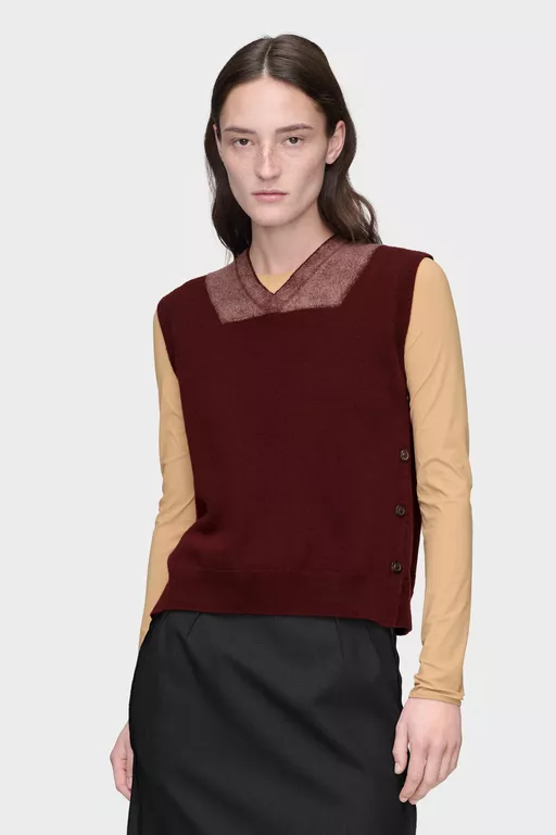Two-Tone Virgin Wool Vest - Scarves