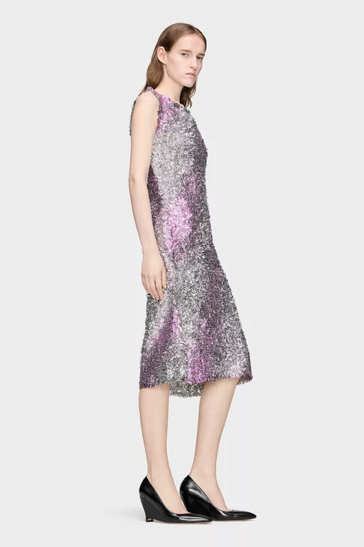 Foil Knit Midi Dress - Midi Dress
