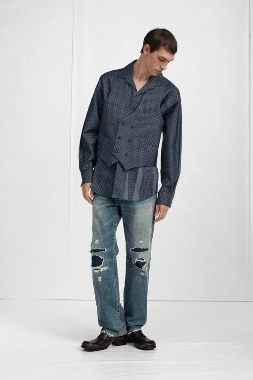 Assemblage Silk Print Shirt - Long-sleeved Shirt