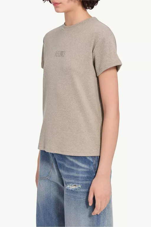 ウールブレンド リブジャージTシャツ - Tシャツ