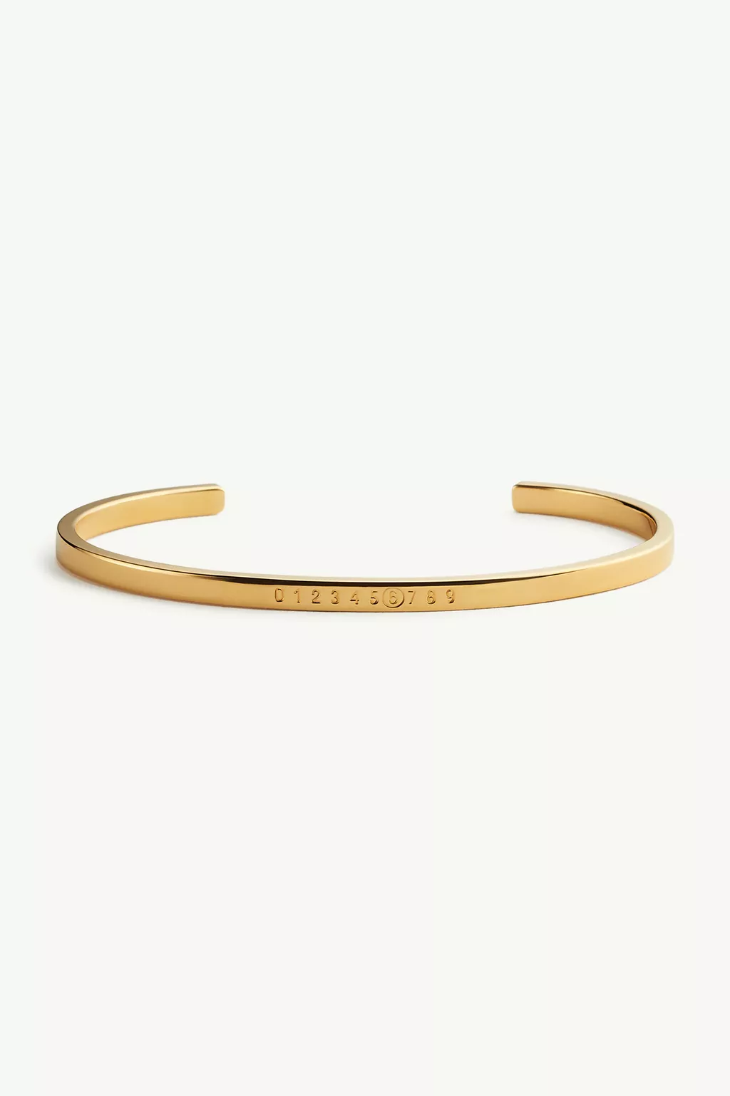 Yellow Numeric Minimal Signature Cuff Bracelet | MM6 Official