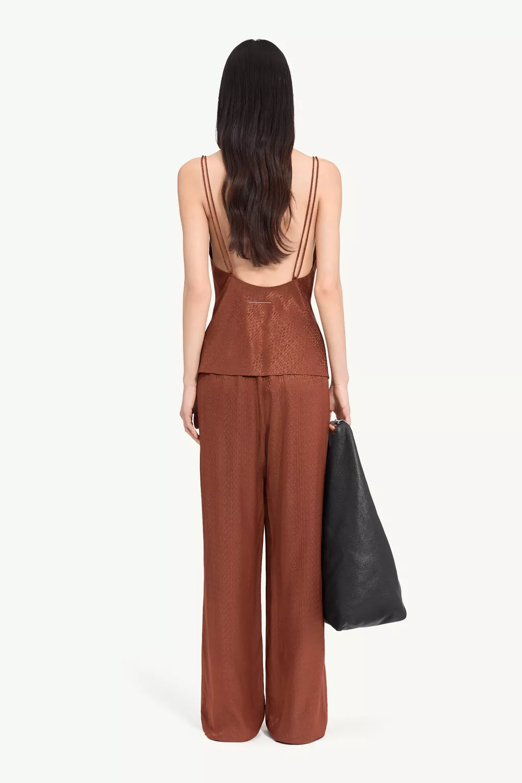 Brown Jacquard top | MM6 Official