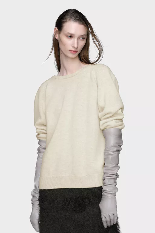 Wool knit top - V-neck
