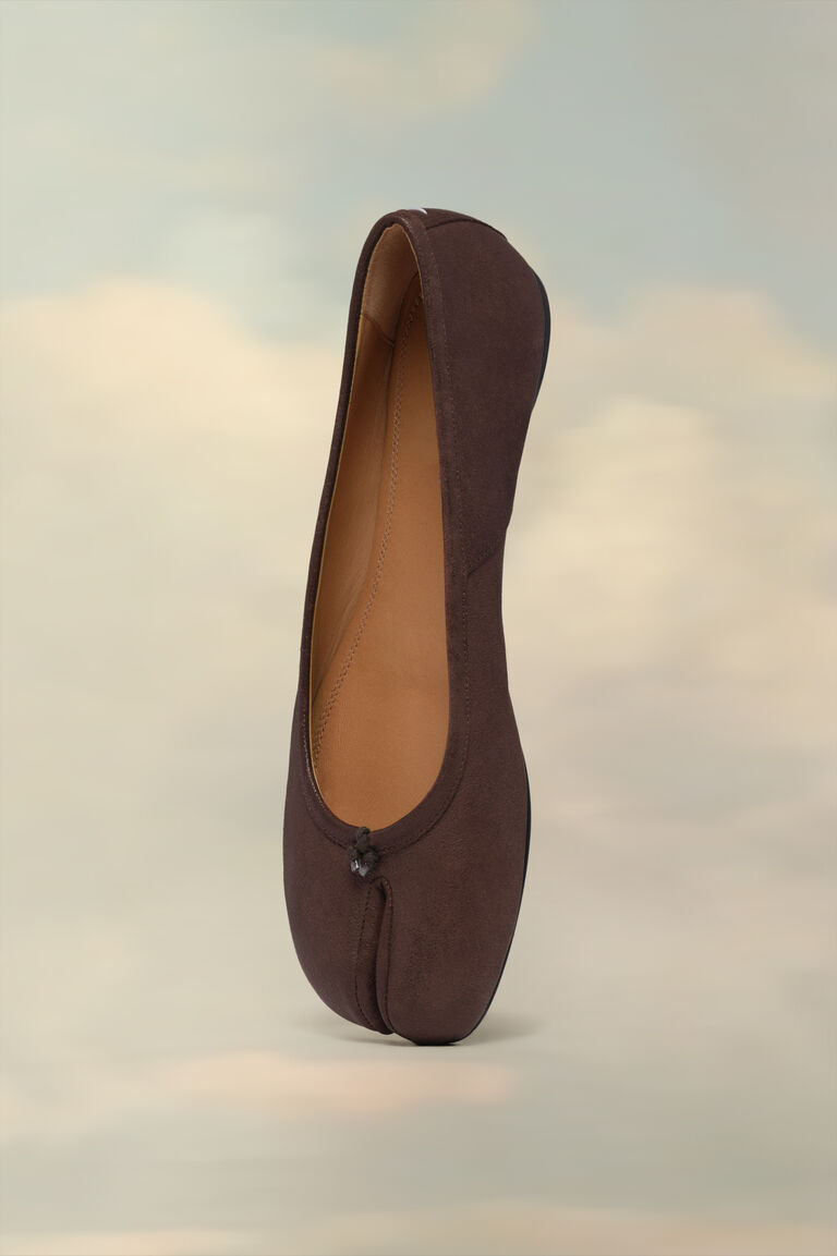 Tabi Leather Ballerina Shoes Nutmeg | Maison Margiela