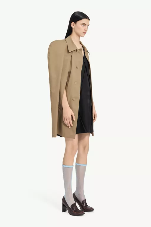Waterproof Cotton Cape Coat - Coats