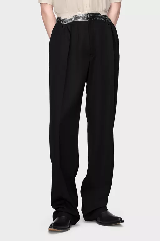 Taped Wool Trousers - Pants