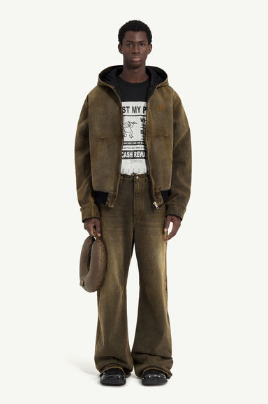 Hooded denim jacket - Jackets - Image 1