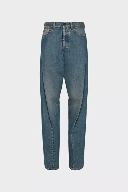Diagonal Seam Jeans - Denim