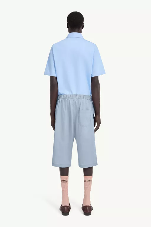 Washed Cotton Elasticated Shorts - Shorts