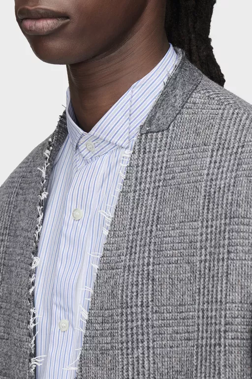 Folded Collar Wool Overcoat - Coats