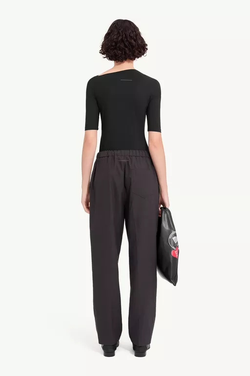 Asymmetric jersey top - Short-sleeved Top