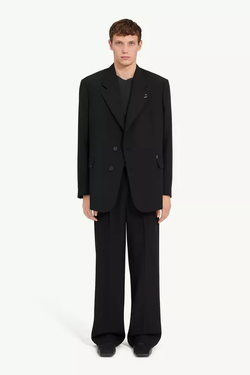 Stapled wool-blend jacket - Jackets