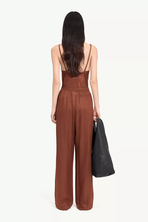 Viscose blend jacquard trousers - Pants