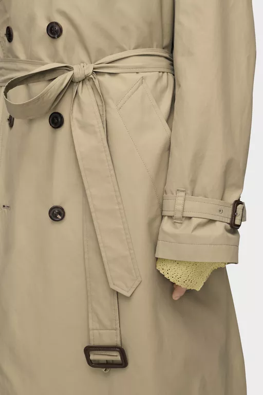 Folded Collar Trench Coat - Raincoats