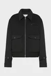 Black - Wool cashmere caban jacket