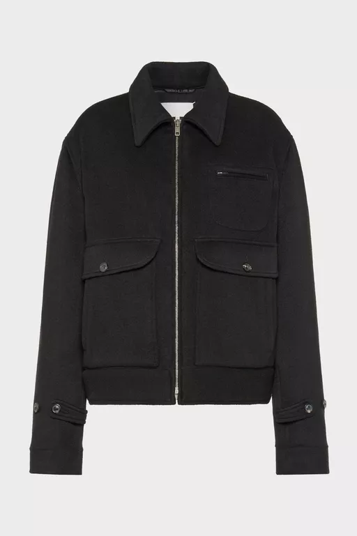 Wool cashmere caban jacket