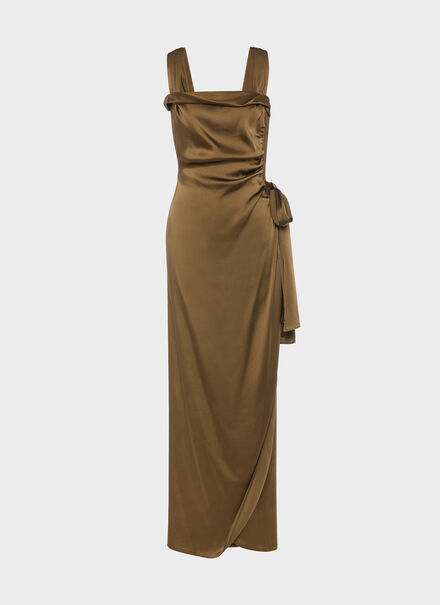 Silk satin maxi dress