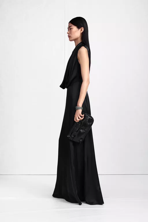Cowl-Neck Satin Maxi Dress - Maxi Dress