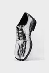 Silver - Tabi broken mirror lace-ups