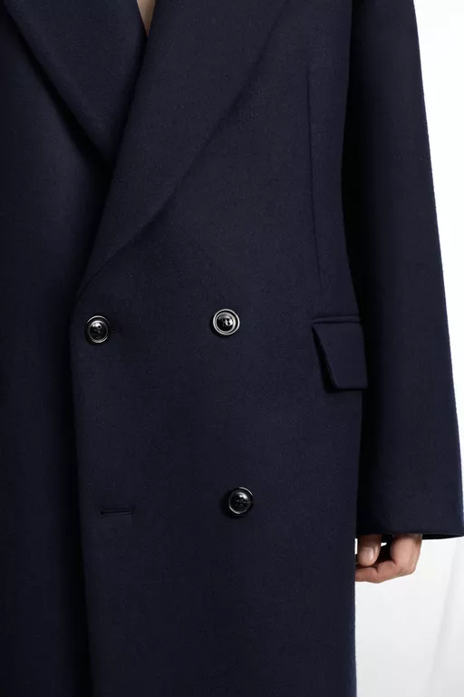 Double-Breasted Wool Overcoat - Coats