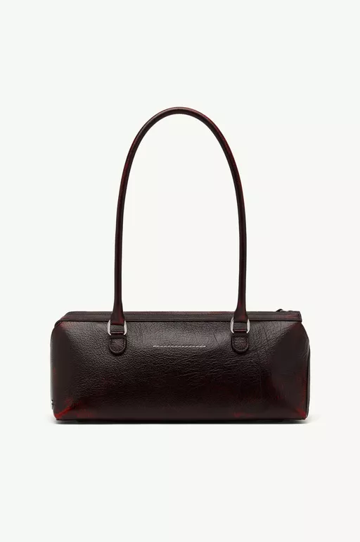 Bauletto Shoulder Bag Medium crackled leather - Shoulder Bags