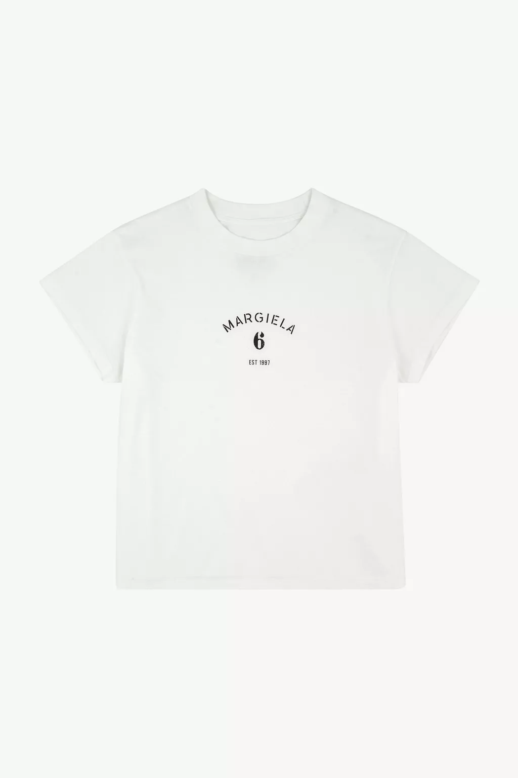 White Signature Jersey T-Shirt | MM6 Official