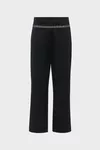 Black - Waxed cotton wide-leg trousers