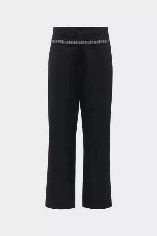 Waxed cotton wide-leg trousers - Pants