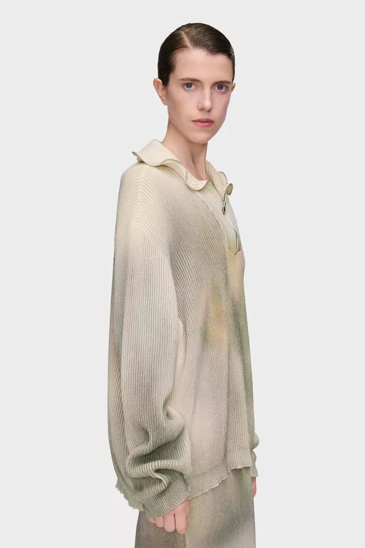 Zip Knit Pullover - Knitwear
