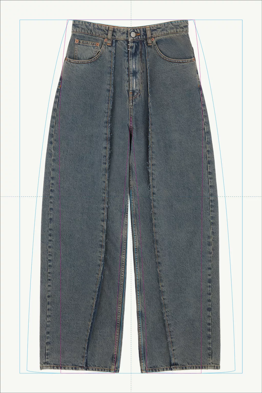 Gray Wide-leg jeans | MM6 Official