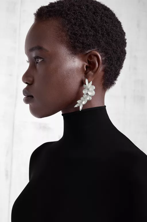 Antiqued Wax Strass Earrings - Earrings