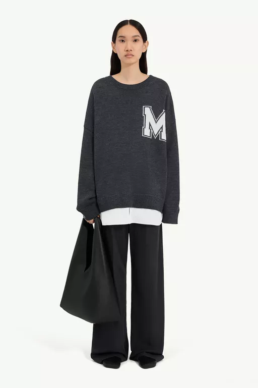 2-in-1 Strickpullover im College-Stil - Strickwaren