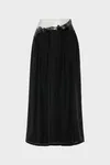 Black - Taped Midi Skirt