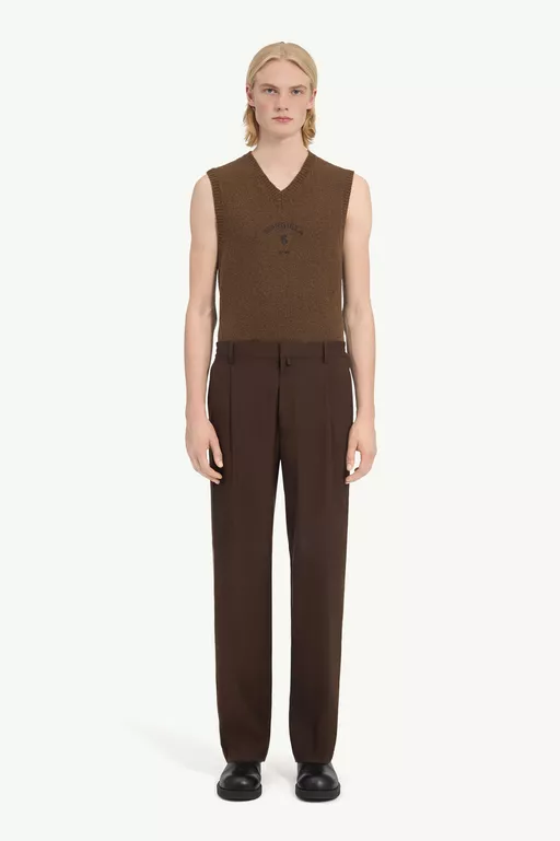 Pantaloni in tessuto camiceria di lana - Pantaloni