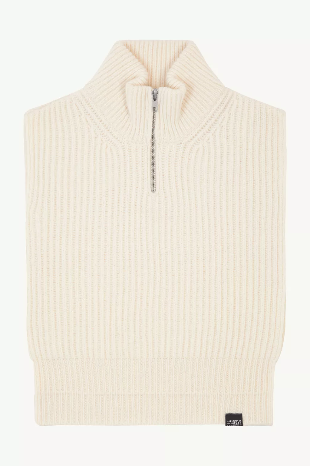 White Wool Sweater Vest | MM6 Official