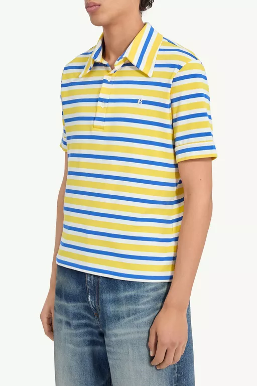 Striped Jersey Polo Shirt - Polos