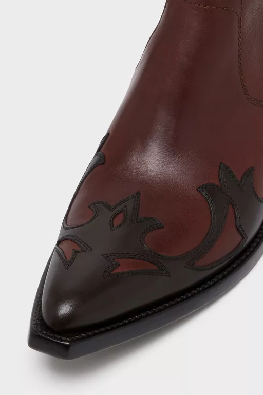 Heel-less Western Flame Boot - Ankle Boots