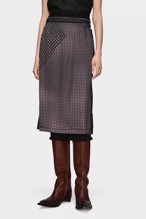 Paisley Print Midi Skirt - Midi Skirts