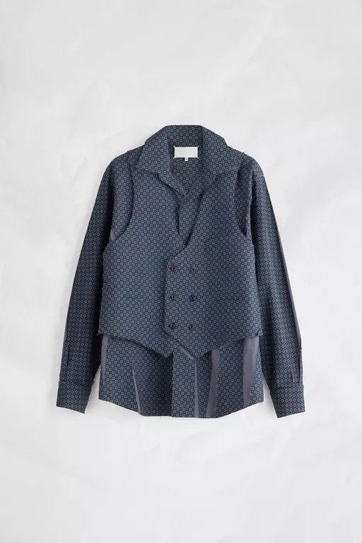 Assemblage Silk Print Shirt - Long-sleeved Shirt