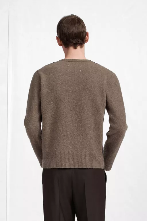 Argyle Virgin Wool Sweater - V-neck