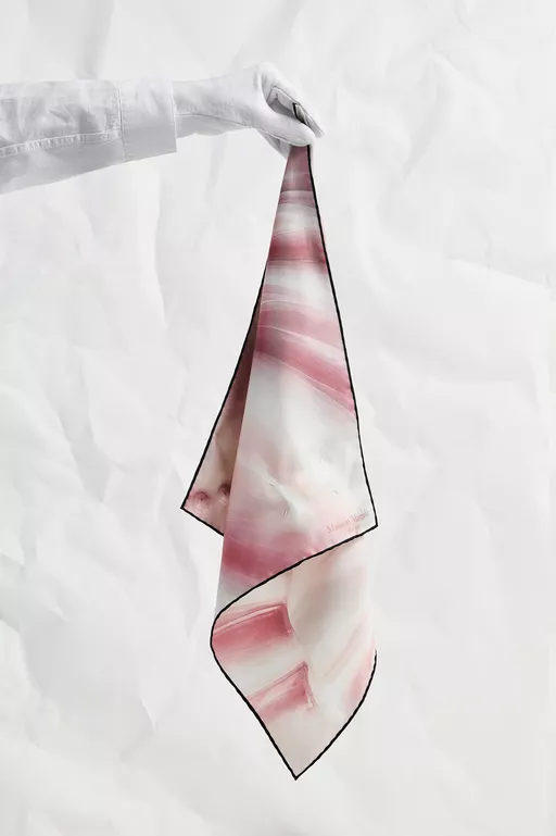Porcelain Print Silk Scarf - Scarves