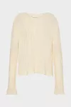Ecru - Jersey de cuello redondo de lana y cachemira